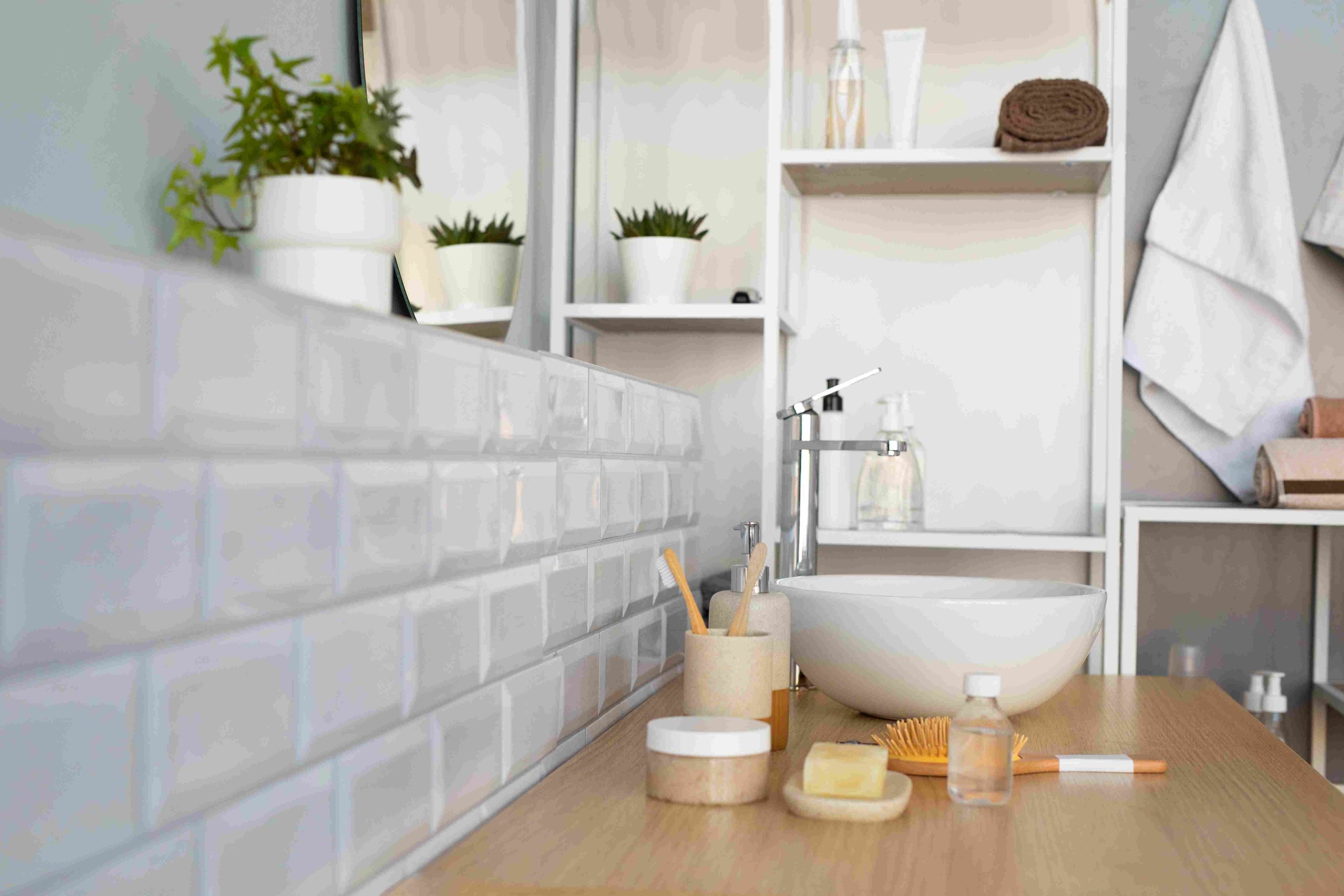 bathroom interior products near sink