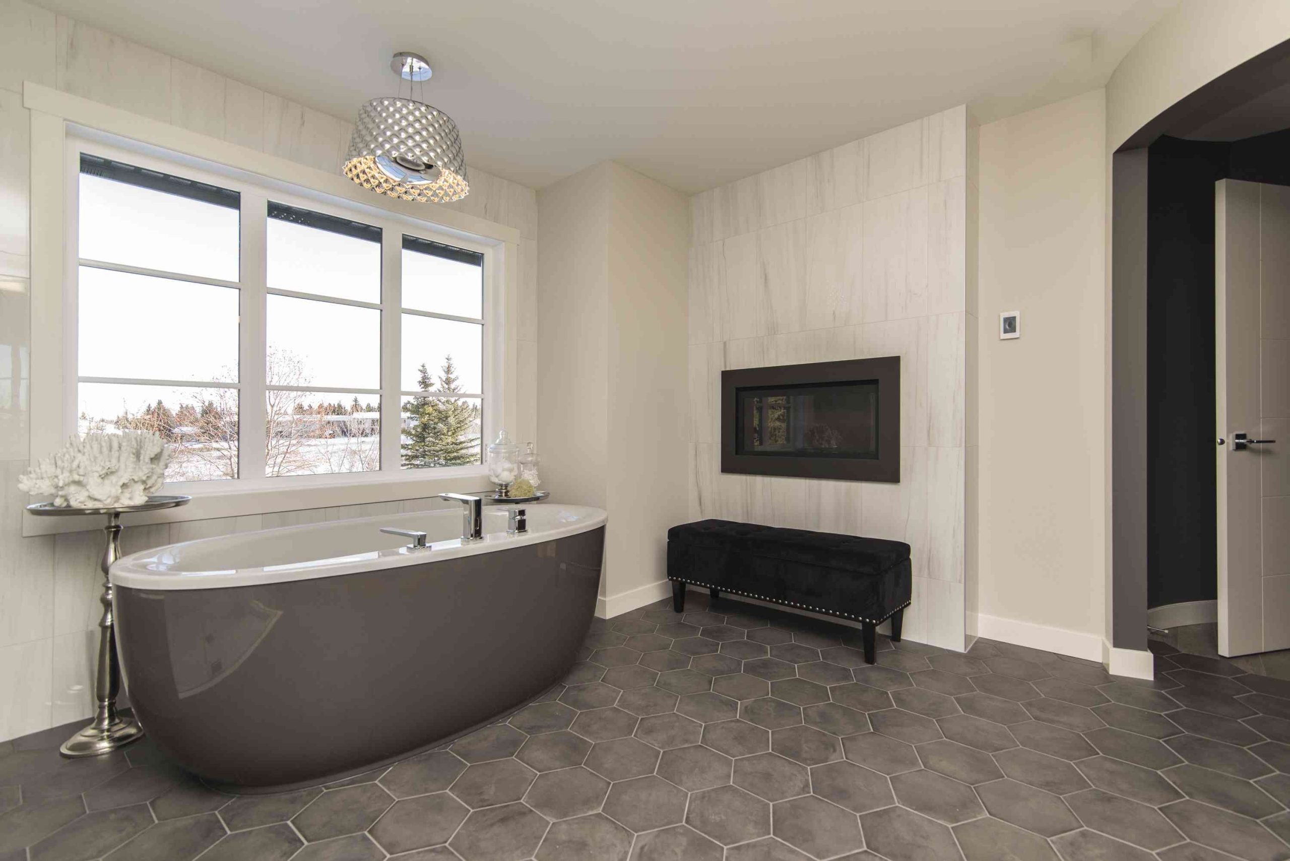beautiful shot modern house bathroom with technology