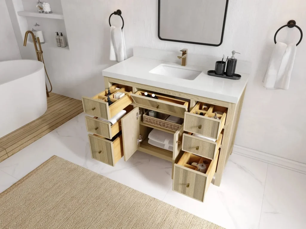 single bathroom vanity with sink